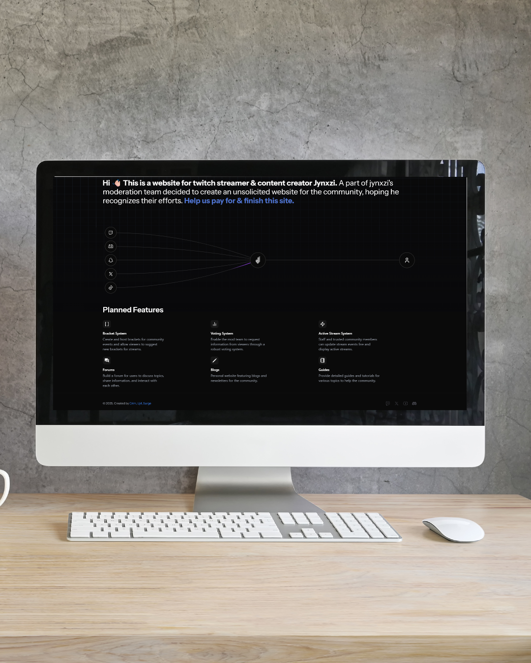 Jynxzi website concept project screenshot