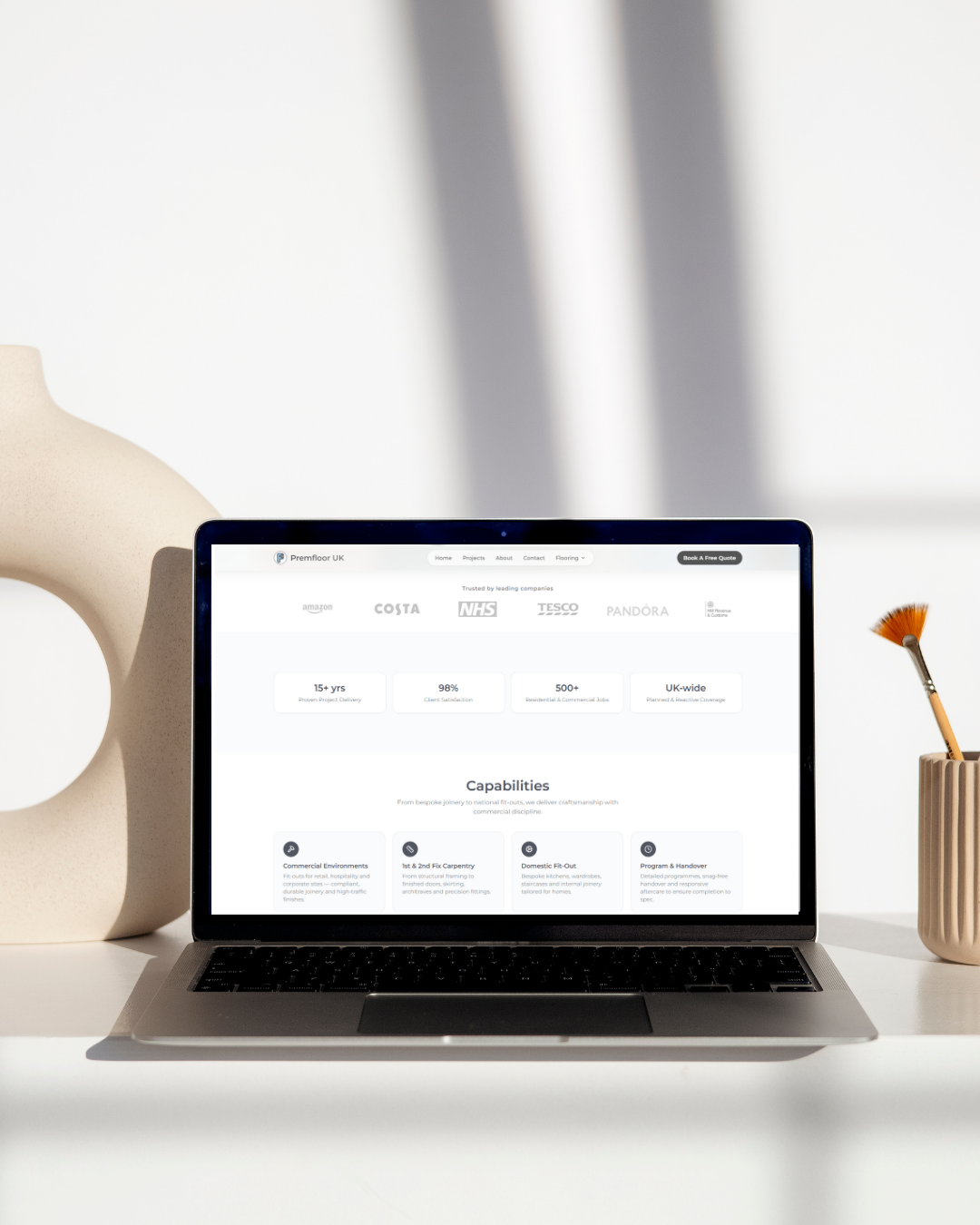 Premfloor UK website project screenshot
